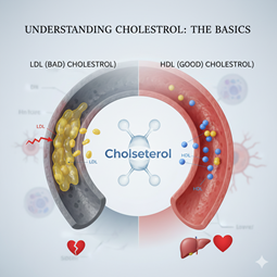 Good vs Bad Cholesterol: What Your Body Is Really Fighting Alt Text: Medical illustration comparing LDL bad cholesterol buildup in arteries versus HDL good cholesterol for heart and liver health.